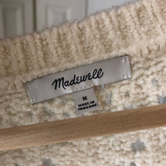 NWOT Madewell Cream Knit Sweater - Picture 7 of 9